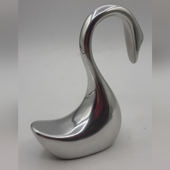 Vintage Lot of 3 Swans Holeston Sculpture and 2 Marble Decorative Made in Canada - Picture 4 of 8